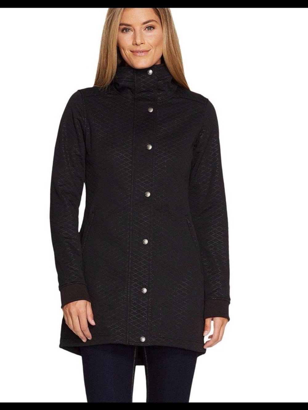 North Face Women’s Recover-Up Quilted Black Long Jacket